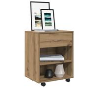 SKM Armoire roulante chêne Artisanal 46x36x59 cm Bois d'ingénierie,Meubles,Armoires & Meubles de Rangement,Casiers & armoires de Rangement,Brun,15.2KG,856661