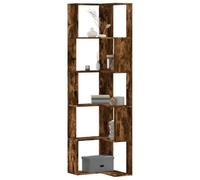 SKM Bibliothèque d'angle à 5 Niveaux chêne fumé Bois d'ingénierie,Meubles,Étagères,Bibliothèques,Brun,23.9KG,852586