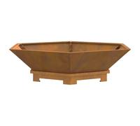 SKM Braise Marron 100 x 100 x 28 cm Acier résistant aux intempéries,Maison & Jardin,Cheminées,Marron,15.4KG,858999
