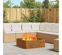 SKM Braise Marron 80 x 80 x 30 cm Acier résistant aux intempéries,Maison & Jardin,Cheminées,Marron,14.65KG,858929