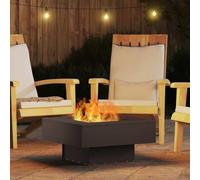 SKM Braise Noir 60 x 60 x 30 cm Acier laminé à Froid,Maison & Jardin,Cheminées,Noir,11.25KG,858954