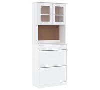 SKM Buffet Alta Blanc 77x35x188 cm Bois Massif de pin,Meubles,Armoires & Meubles de Rangement,Buffets & bahuts,Blanc,35.32KG,3187778