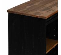 SKM Buffet Halden Porte coulissante Noir 80x40x80 cm Bois Massif,Meubles,Armoires & Meubles de Rangement,Buffets & bahuts,Noir,26.3KG,4018424