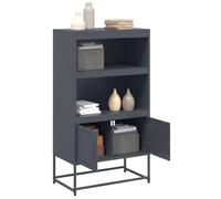 SKM Buffet Haut Anthracite 68,5x38,5x123,5 cm Acier,Meubles,Armoires & Meubles de Rangement,Buffets & bahuts,Anthracite,20.67KG,846502
