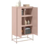 SKM Buffet Haut Rose 68,5x38,5x123,5 cm Acier,Meubles,Armoires & Meubles de Rangement,Buffets & bahuts,Rose,25KG,846495
