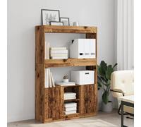 SKM Buffet Haut Vieux Bois 92x33x140 cm Bois d'ingénierie,Meubles,Étagères,Bibliothèques,Brun,37KG,3309616