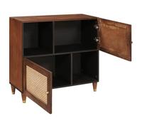 SKM Buffet Marron 80 x 33,5 x 75 cm Rotin et Bois de Mango Massif,Meubles,Armoires & Meubles de Rangement,Buffets & bahuts,Marron,20.34KG,4018907