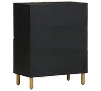 SKM Buffet Noir 60x33x75 cm Bois d'ingénierie,Meubles,Armoires & Meubles de Rangement,Fixations & Meubles de Rangement multimédia,Noir,21.1KG,4017674