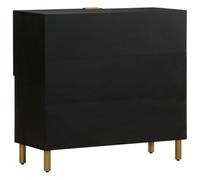 SKM Buffet Noir 80x33x75 cm Bois d'ingénierie,Meubles,Armoires & Meubles de Rangement,Fixations & Meubles de Rangement multimédia,Noir,22KG,4017675