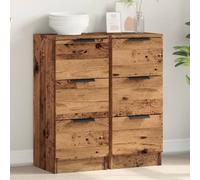 SKM Buffets 2 pcs Vieux Bois 30x30x70 cm Bois d'ingénierie,Meubles,Armoires & Meubles de Rangement,Buffets & bahuts,Brun,27.15KG,856956