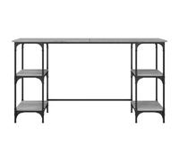 SKM Bureau Sonoma Gris 140x50x75 cm métal et Bois d'ingénierie,Meubles,Meubles de Bureau,Bureaux,Sonoma Gris,21.89KG,845329
