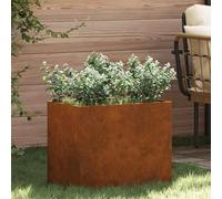 SKM Cache-Pot de Jardin Marron 50 x 32 x 40 cm Acier Vieilli,Maison & Jardin,Pelouses & Jardins,Jardinage,Pots & Cache-Pots,Marron,6.1KG,876356