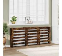 SKM Cache-radiateur chêne fumé 205x21,5x83,5 cm Bois d'ingénierie,Maison & Jardin,Accessoires pour appareils électroménagers,Accessoires pour radiateurs,Brun,23.75KG,852721