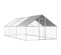 SKM Cage d'extérieur pour poules 2,75 x 6 x 1,92 m en acier galvanisé Poids : 51,34 kg 170790