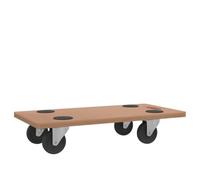 SKM Chariots sur roulettes 6 pcs rectangulaire Bois d'ing閚ierie,Entreprise & Industrie,Manutention de mat閞iaux,Palettes & Plates-Formes de Chargement,Brun,19.09KG,154886