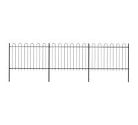 SKM Clôture de Jardin avec Arceau en Acier 537 x 120 cm Noir,Quincaillerie,Clôtures & rières,Panneaux de clôture,Noir,24KG,277667