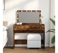 SKM Coiffeuse avec LED chêne fumé 100x40x120 cm,Meubles,Armoires & Meubles de Rangement,Meubles-lavabos,Coiffeuses,Brun,28.8KG,848210