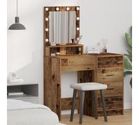 SKM Coiffeuse Bois Ancien 50 x 41 x 135 cm Bois d'ingénierie,Meubles,Armoires & Meubles de Rangement,Meubles-lavabos,Coiffeuses,Marron,18.85KG,865125