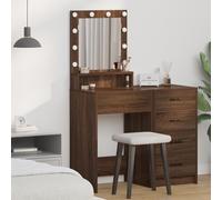 SKM Coiffeuse Chêne Brun 50 x 41 x 135 cm Bois d'ingénierie,Meubles,Armoires & Meubles de Rangement,Meubles-lavabos,Coiffeuses,Marron,18.8KG,865124