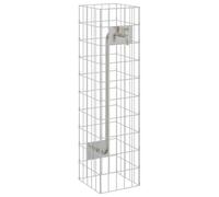 SKM Colonne Gabion Argent 25 x 25 x 100 cm Acier Inoxydable,Maison & Jardin,Pelouses & Jardins,Arrosage & Irrigation,Argent,4.35KG,42013414