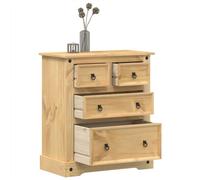 SKM Commode Corona 80x43x91 cm Bois Massif de pin,Meubles,Armoires & Meubles de Rangement,Coffres de Rangement,Brun,25KG,4005670