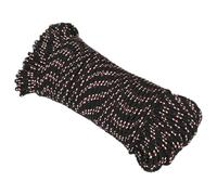 SKM Corde de Bateau Noir 3 mm 50 m Polypropylène,Quincaillerie,Accessoires de quincaillerie,Chaînes, câbles & Cordes,Cordes & câbles de Construction,Noir et Rouge,0.27KG,152323