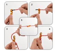 SKM Cordes de haubanage avec clés réfléchissantes 8 pcs 4 m 4 mm,Équipements Sportifs,Loisirs de Plein air,Camping et randonnée,Accessoires de Tente,Rouge,0.31KG,4008134