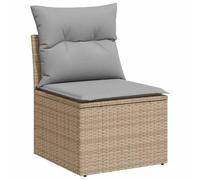 SKM Ensemble de canapé de Jardin 9 pcs Beige et Gris Clair,Meubles,Mobilier de Jardin,Sièges de Jardin,Canapés de Jardin,Beige,70.5KG,3363197