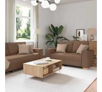SKM Ensemble de Canapés 3 pcs Marron 220 x 78 x 84 cm Tissu,Meubles,Canapés,Marron,73KG,3324613