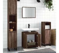 SKM Ensemble de Meubles de Salle de Bain 2 pcs Chêne Marron,Meubles,Ensembles de Meubles,Ensembles de mobilier pour salles de Bains,Brun,19.84KG,835699