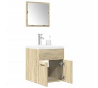 SKM Ensemble de Meubles de Salle de Bain 3 pcs chêne Sonoma,Meubles,Ensembles de Meubles,Ensembles de mobilier pour salles de Bains,Brun,22.1KG,3324986