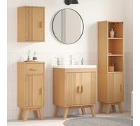 SKM Ensemble de Meubles de Salle de Bain avec tiroir 4 pcs Marron,Meubles,Ensembles de Meubles,Ensembles de mobilier pour salles de Bains,Marron,49.4KG,3334190