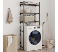 SKM Étagère de Lave-Linge chêne fumé 67x25x163 cm Bois d'ingénierie,Accessoires pour appareils de blanchisserie,Accessoires pour Lave-Linge & sèche-Linge,Smoked Oak,12.81KG,838985
