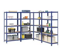 SKM Étagères de Rangement à 5 Niveaux 4 pcs Bleu,Entreprise & Industrie,Stockage Industriel,Étagères industrielles,Bleu,67.44KG,3307607