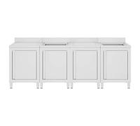 SKM Évier de Cuisine Commercial 240x60x96 cm Acier Inoxydable,Entreprise & Industrie,Restauration,95.6KG,3058272