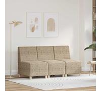 SKM Fauteuil 3 pcs Gris Clair 55 x 74 x 82 cm Cuir suédé Faux,Meubles,Canapés,Gris Clair,48KG,3399833