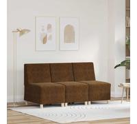 SKM Fauteuil 3 pcs Marron 55 x 74 x 82 cm Cuir suédé Faux,Meubles,Canapés,Marron,48KG,3399832