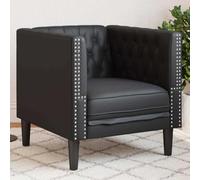 SKM Fauteuil Chesterfield Argyle Noir 71 x 74.5 x 70.5 cm Faux Cuir,Meubles,Canapés,Noir,15.6KG,42013013