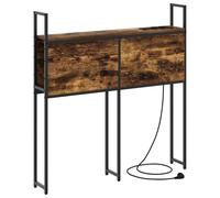 SKM Headboard de Rangement avec Station de Charge Chêne fumé 80 cm,Meubles,Lits & Accessoires,Têtes et Pieds de lit,Marron,11.07KG,859782