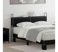 SKM Headboard de Rangement avec Station de Charge Chêne Noir 135 cm,Meubles,Lits & Accessoires,Têtes et Pieds de lit,Noir,16.88KG,859800