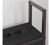 SKM Headboard de Rangement avec Station de Charge Chêne Noir 75 cm,Meubles,Lits & Accessoires,Têtes et Pieds de lit,Noir,10.7KG,859775