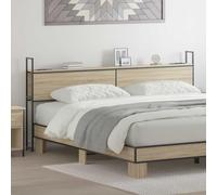SKM Headboard de Rangement avec Station de Charge Chêne Sonoma,Meubles,Lits & Accessoires,Têtes et Pieds de lit,Marron,22.75KG,859826