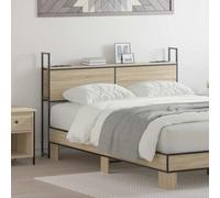 SKM Headboard de Rangement avec Station de Charge Chêne Sonoma,Meubles,Lits & Accessoires,Têtes et Pieds de lit,Marron,16.88KG,859801