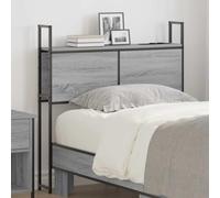 SKM Headboard de Rangement avec Station de Charge Sonoma Gris,Meubles,Lits & Accessoires,Têtes et Pieds de lit,Gris,12.35KG,859793