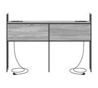 SKM Headboard de Rangement avec Station de Charge Sonoma Gris,Meubles,Lits & Accessoires,Têtes et Pieds de lit,Gris,16.88KG,859803