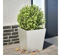 SKM Jardinière 40x40x40 cm Acier Inoxydable,Maison & Jardin,Pelouses & Jardins,Jardinage,Pots & Cache-Pots,Argent,4.81KG,851060