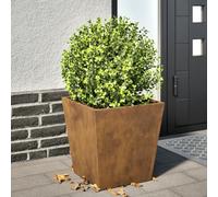 SKM Jardinière 40x40x40 cm Acier résistant aux intempéries,Maison & Jardin,Pelouses & Jardins,Jardinage,Pots & Cache-Pots,Argent,4.81KG,851064