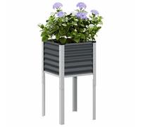 SKM Jardinière Anthracite 45x45x88 cm Acier,Maison & Jardin,Pelouses & Jardins,Jardinage,Pots & Cache-Pots,Anthracite,6.75KG,4008966