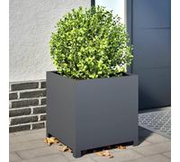 SKM Jardinière Anthracite 50x50x50 cm Acier,Maison & Jardin,Pelouses & Jardins,Jardinage,Pots & Cache-Pots,Anthracite,7.74KG,851215