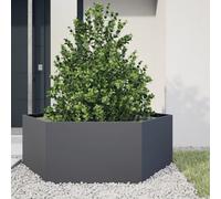 SKM Jardinière Anthracite hexagone 138x120x45 cm Acier,Maison & Jardin,Pelouses & Jardins,Jardinage,Pots & Cache-Pots,Anthracite,11.62KG,851138